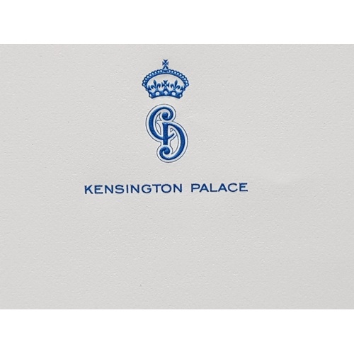 90 - CHARLES AND DIANA UNUSED PRINTED HEADED NOTEPAPER AND ENVELOPE FROM KENSINGTON PALACE