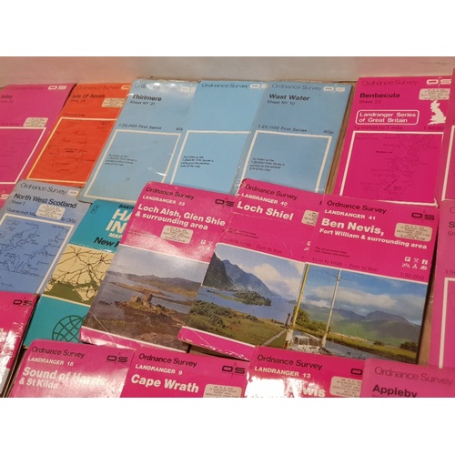 112 - LARGE QUANTITY OF VINTAGE ORDNANCE SURVEY MAPS