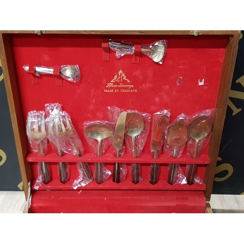 142 - 141 PIECE THAI BRONZE CUTLERY SET