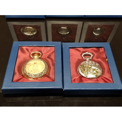 203 - 5 BOXED DECORATIVE COLLECTORS POCKET WATCHES