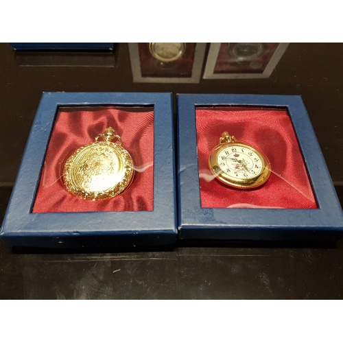 205 - 5 BOXED DECORATIVE COLLECTORS POCKET WATCHES