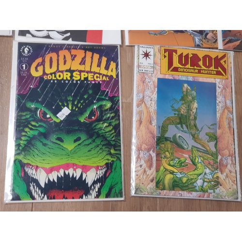 250 - 16 MISCELLANEOUS AMERICAN COMICS INCLUDES WILD STAR AND TEAM YOUNG BLOOD ALSO INCLUDES GODZILLA AND ... 