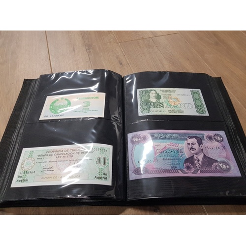 282 - AN ALBUM WHICH CONTAINS UNCIRCULATED 200 WORLD BANK NOTES INCLUDES INDONESIAN AUSTRALIAN ETC