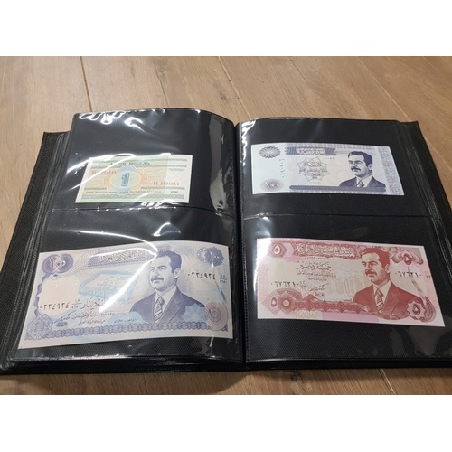 282 - AN ALBUM WHICH CONTAINS UNCIRCULATED 200 WORLD BANK NOTES INCLUDES INDONESIAN AUSTRALIAN ETC