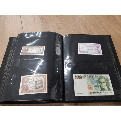 282 - AN ALBUM WHICH CONTAINS UNCIRCULATED 200 WORLD BANK NOTES INCLUDES INDONESIAN AUSTRALIAN ETC