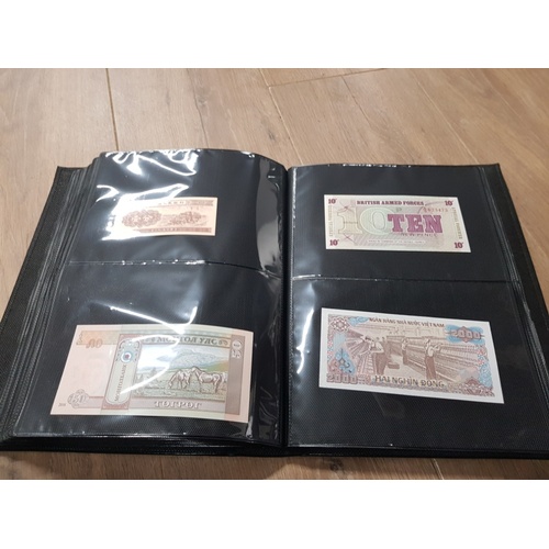 282 - AN ALBUM WHICH CONTAINS UNCIRCULATED 200 WORLD BANK NOTES INCLUDES INDONESIAN AUSTRALIAN ETC