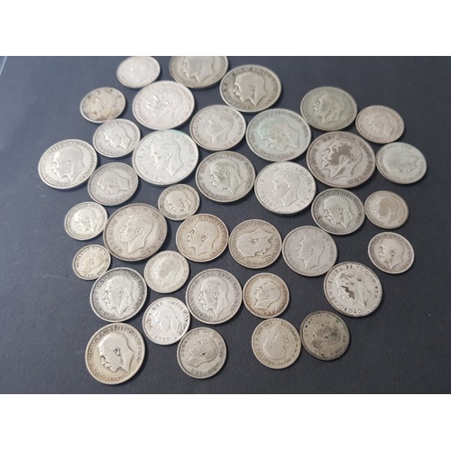 322 - BAG OF SILVER PRE 1947 COINS 8 OUNCES