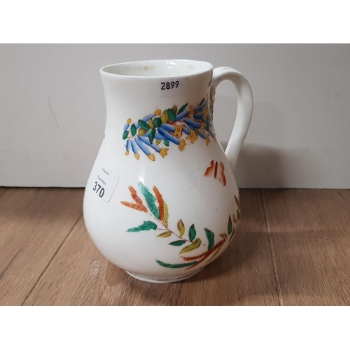 370 - EARLY 19TH CENTURY COALPORT BUTTERFLY JUG 17CM IN HEIGHT