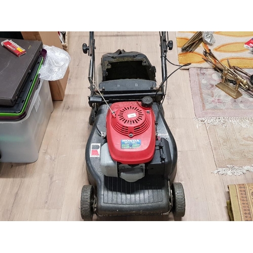 392 - HONDA GCV 150 PETROL LAWNMOWER WITH COLLECT BASKET