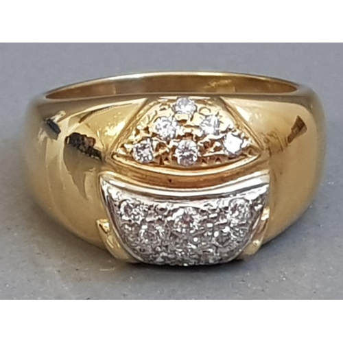 117 - 18CT GOLD DIAMOND RING 8.7G SIZE P