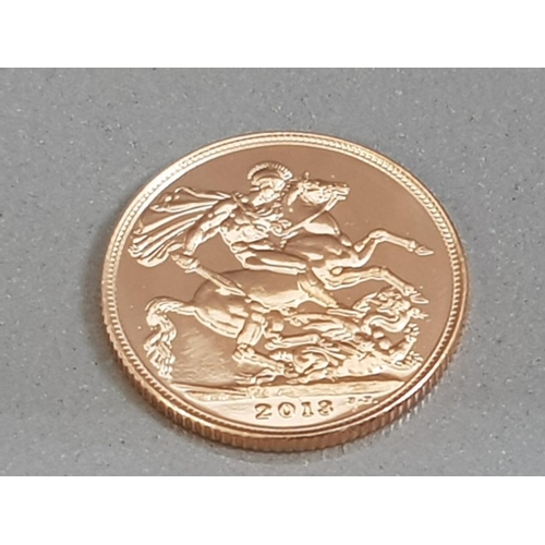 14 - 22CT GOLD 2013 FULL SOVEREIGN COIN