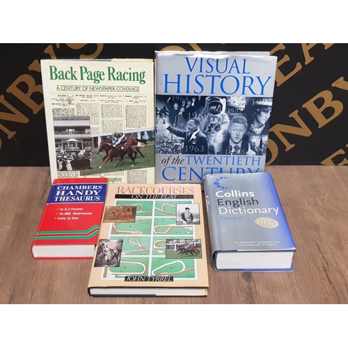 143 - 5 HARDBACK BOOKS INC BACK PAGE RACING RACECOURSES AND VISUAL HISTORY OF THE TWENTIETH CENTURY