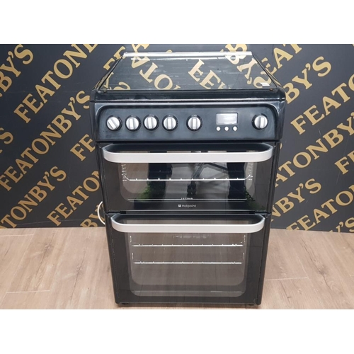 154 - HOTPOINT ULTIMA GAS COOKER IN BLACK