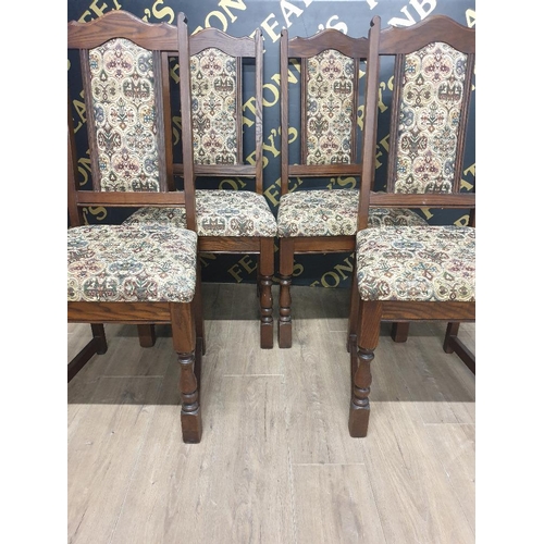 162 - A SET OF 4 OAK OLD CHARM DINING CHAIRS