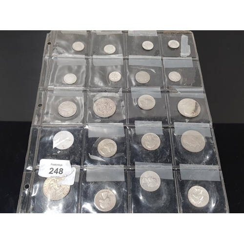 248 - 20 MISCELLANEOUS USA COINS INCLUDES HALF AND QUATER DOLLARS ETC PRE 1947