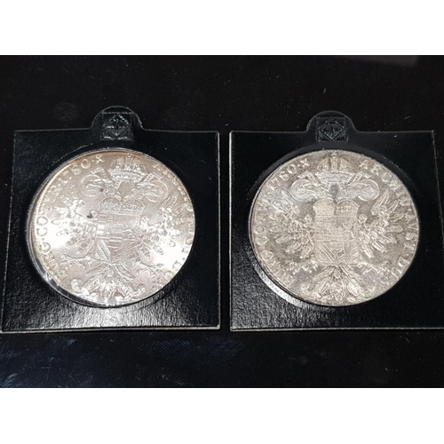 253 - TWO AUSTRIAN THALERS COINS DATED 1780