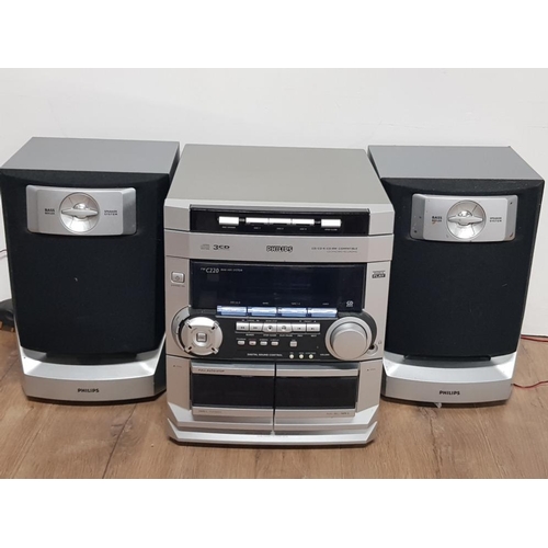 266 - PHILIPS HIFI SYSTEM WITH A PAIR OF SONY SPEAKERS