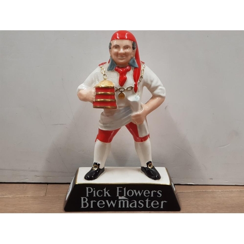 288 - CARLTON WARE ADVERTISING FIGURE THE BREWMASTER FLOWERS BEER 9.5 INCHES