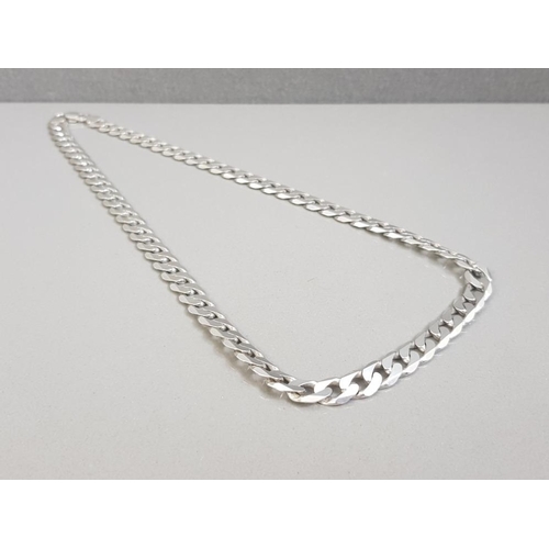 38 - 22" HEAVY SILVER CURB CHAIN 61.8G