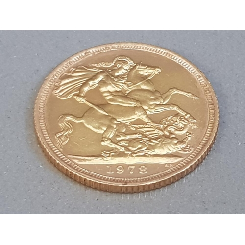 388 - 22CT GOLD 1978 FULL SOVEREIGN COIN