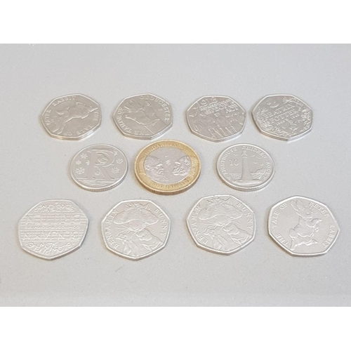 389 - COLLECTION OF COLLECTORS COINS INCLUDES £2 50P PIECES AND 10P PIECES