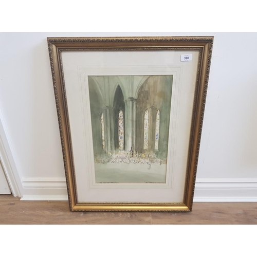 390 - VICTOR NOBLE RAINBIRD 1887-1936 WATERCOLOUR AN IMPRESSION CHARTRES CATHEDRAL SIGNED 30CMS X 46XMS