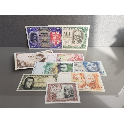 85 - BANKNOTES SPANISH 10 DIFFERENT NOTES