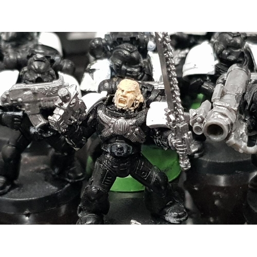 344 - GAMES WORKSHOP WARHAMMER 40,000 RULE BOOK AND SPACE MARINE BLACK TEMPLARS ARMY PLUS 2 RUINS BATTLEFI... 