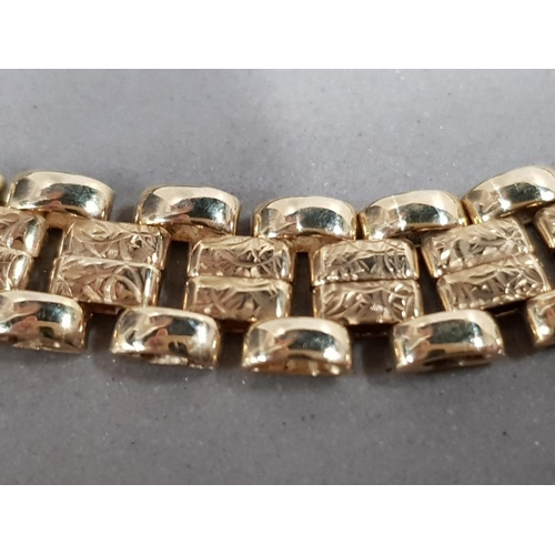 347 - 9CT ORNATE BRACELET 11.3G