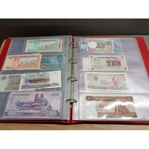 364 - AN ALBUM OF WORLD UNC BANKNOTES TO INCLUDE VIETNAM, MOLDOVA, BURMA, BOLIVIA AND OTHERS, APPROXIMATEL... 