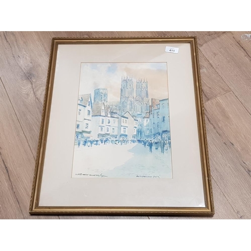 411 - VICTOR NOBLE RAINBIRD IMPRESSION YORK SIGNED BOTTOM LEFT 24CMS X 15CMS