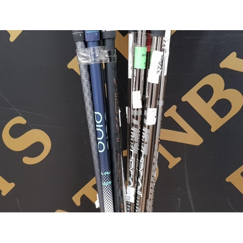 375 - GOLF UNUSED GOLF SHAFTS 12 IN TOTAL INCLUDING PING