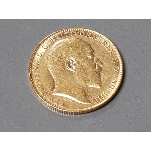 549 - 22CT GOLD 1906 FULL SOVEREIGN COIN