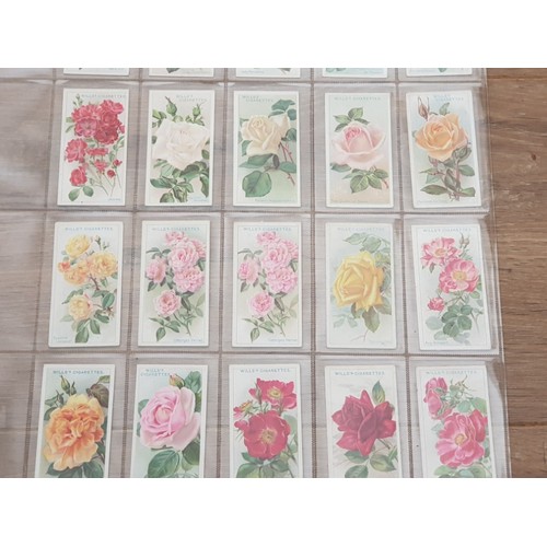 11 - CIGARETTE TRADE CARDS ROSE'S AND FLOWERS 1910-1939 X5 DIFFERENT FULL SETS BY CARRERAS CWS AND WILLS ... 