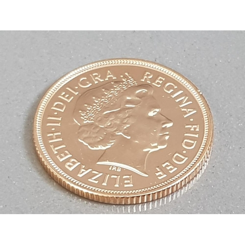 14 - 22CT GOLD 2013 FULL SOVEREIGN COIN