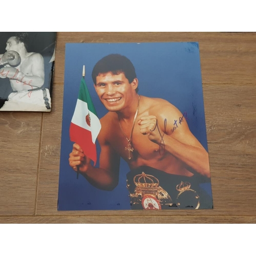 18 - BOXING VARIOUS SIGNED AUTOGRAPHS INCLUDING OSCAR DEL HOYA