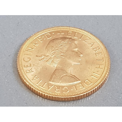 19 - 22CT GOLD 1958 FULL SOVEREIGN COIN