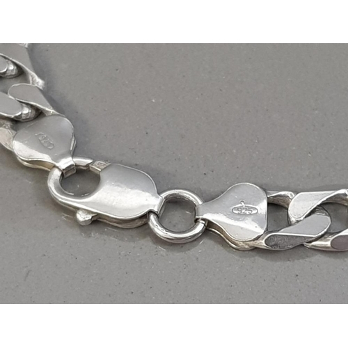 38 - 22" HEAVY SILVER CURB CHAIN 61.8G