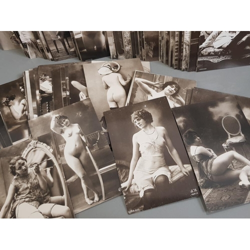 46 - 300 VINTAGE COPIES OF FRENCH NUDIST POSTCARDS