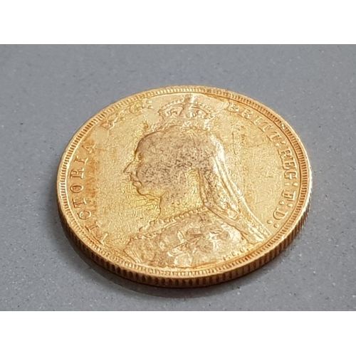 68 - 22CT GOLD 1889 FULL SOVEREIGN COIN