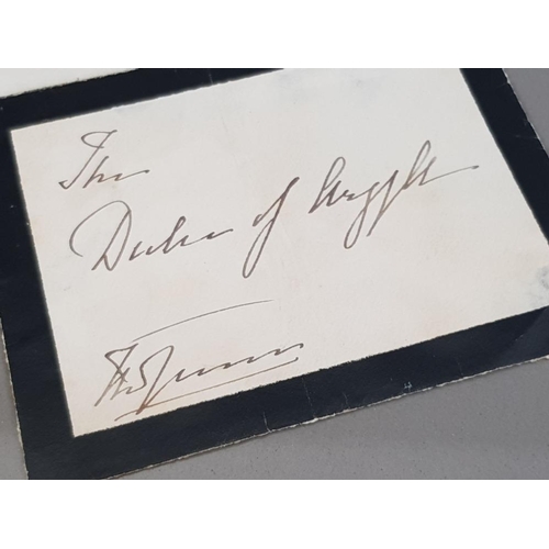 76 - ROYALTY QUEEN VICTORIA BLACK EDGED MOURNING ENVELOPE OF THE DUKE OF ARGYLE IN THE HAND OF THE QUEEN ... 