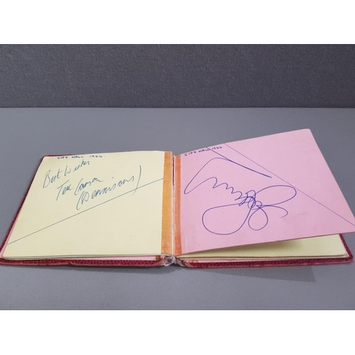 78 - AUTOGRAPHS MUSIC SMALL AUTOGRAPH ALBUM OF SIGNATURES FROM 1960S NEWCASTLE CITY HALL INCLUDES PETE TO... 