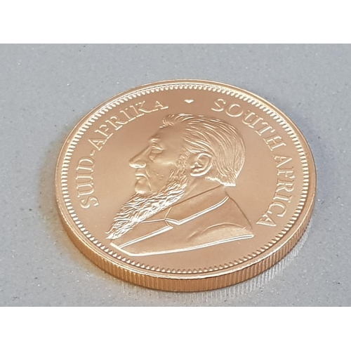 99 - 22CT GOLD 2017 SOUTH AFRICAN KRUGERRAND 1OZ COIN