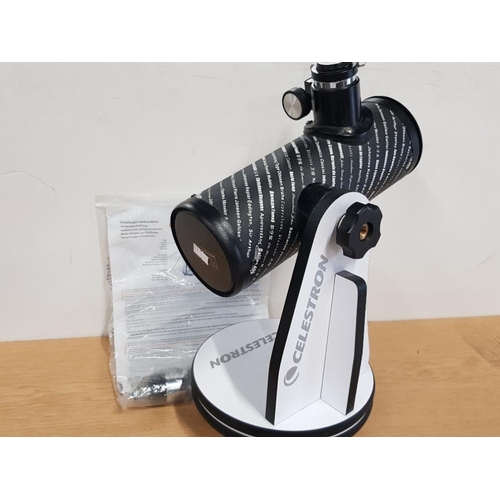 103 - CELESTRON FIRST SCOPE TELESCOPE, 76MM COAT OPTIC, MODEL 21024 WITH INSTRUCTIONS