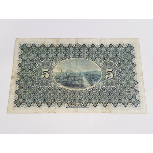 11 - NATIONAL BANK OF SCOTLAND 5 POUNDS BANKNOTE DATED 11-11-1932, PICK 253, DREVER SIGNATURE, PRESSED FI... 