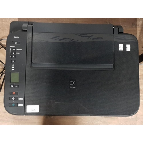 145 - PIXMA PRINTER AND TECHWOOD TV WITH BUILT IN DVD PLAYER AND REMOTES