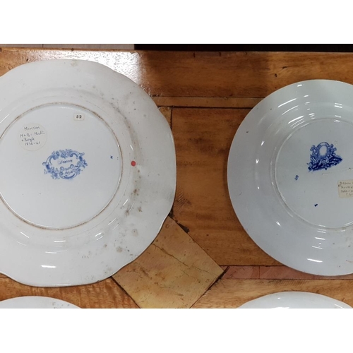 155 - COLLECTION OF BLUE AND WHITE PLATES AND SERVING DISHES INC MINTON AND SPODE