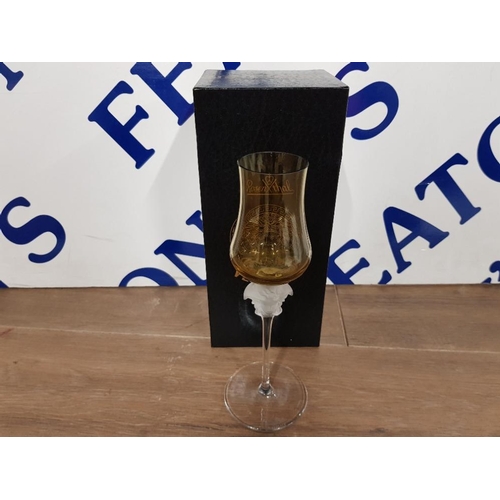 185 - VERSACE FOR ROSENTHAL A GRUN GRAPPA GLASS FLUTE IN ORIGINAL BOX