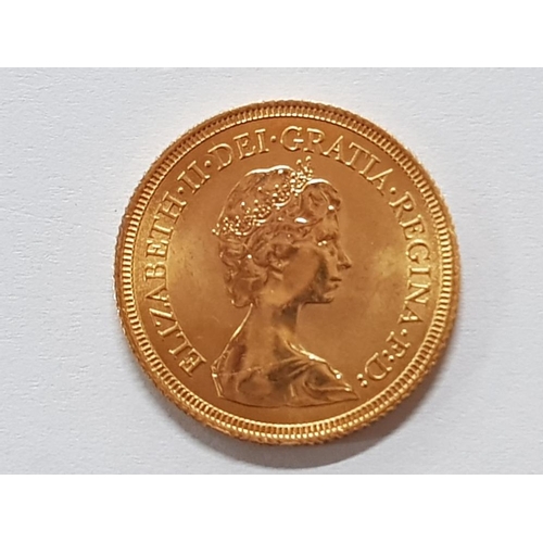 196 - 22CT GOLD 1974 FULL SOVEREIGN COIN