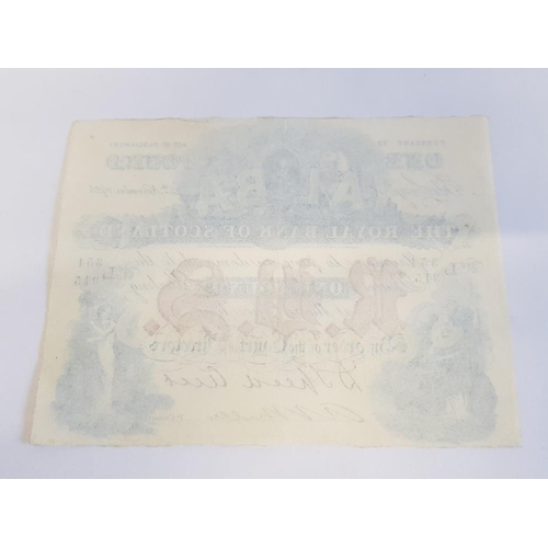 31 - ROYAL BANK OF SCOTLAND 1 POUND BANKNOTE DATED 25-11-1925, SERIES L354-315, PICK 316E, ABOUT EF